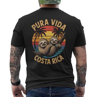 Vacaciones Tropical Puraida Perezoso Costa Rica Camiseta Hombre Estampado Espalda - Regaloses