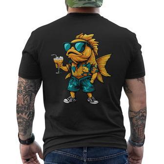 Vacances D'été Drôles De Poissons Rouges T-shirt imprimé au dos - Cadeauxyz