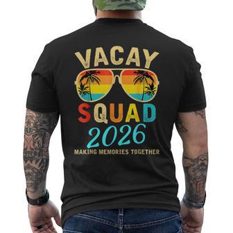 Vacay Squad 2026 Summer Vacation Family Friends Trip Palm Men's T-shirt Back Print - Monsterry