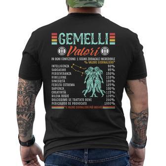 Valoriegno Zodiacale Gemelli Oroscopo Astrologia Zodiaco T-shirt da uomo con stampa posteriore - Novitaregali