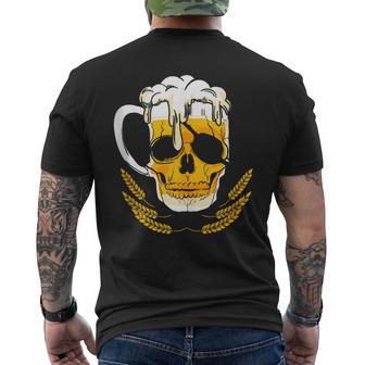 Vaso De Cerveza Diseño De Calavera Pirata In Mangas Camiseta Hombre Estampado Espalda - Regaloses