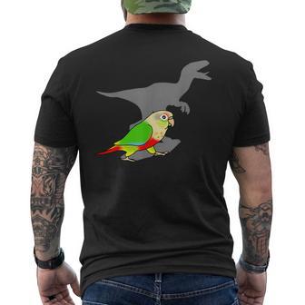 Velociraptor パイナップル コニュア 恐竜 シャドウ オウム メンズTシャツ バックプリント - Kawaiitshirt