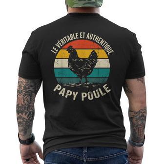 Véritable Et Authentique Papy Poule Grand-Père T-shirt imprimé au dos - Cadeauxyz