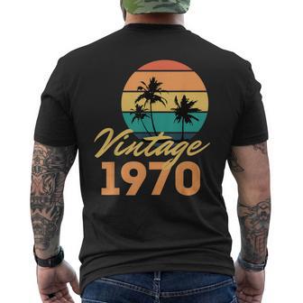 Vintage 1970 Nació Cumpleaños Retro Camiseta Hombre Estampado Espalda - Regaloses