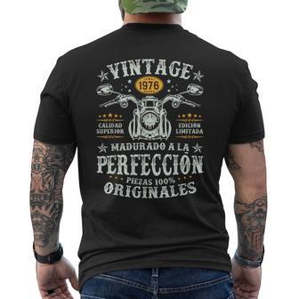 Vintage 1976 50 Años Cumpleaños Moto Biker Hombre Motero Camiseta Hombre Estampado Espalda - Regaloses