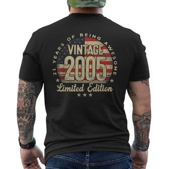 Vintage 2005 Limited Edition Usa Flag 21-Year-Old Age 21 Men's T-shirt Back Print - Thegiftio UK