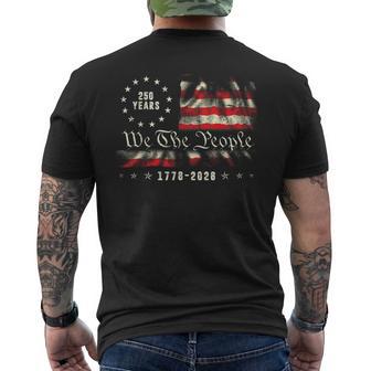 Vintage 250 Years 1776-2026 250Th Birthday 4Th July Men's T-shirt Back Print - Thegiftio UK