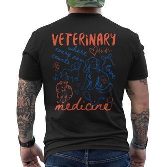 Vintage 90S Veterinary Medicine Vet Tech Vet Med Graduate Men's T-shirt Back Print - Thegiftio UK