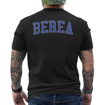 Vintage Berea Sc Distressed Blue Varsity Style Men's T-shirt Back Print - Thegiftio UK