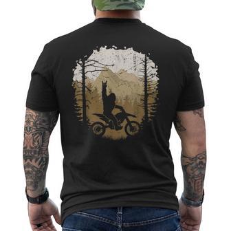Vintage Bigfoot Dirt Bike Motocross Sasquatch Enduro Men's T-shirt Back Print - Thegiftio