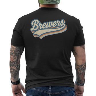 Vintage Graphic Brewers Last Name Lover Throwback Retro Men's T-shirt Back Print - Monsterry