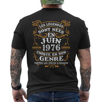 Vintage Cadeau D'anniversaire 50 Ans Nés En Juin 1976 T-shirt imprimé au dos - Cadeauxyz