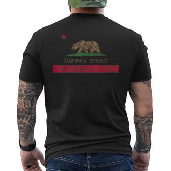 Vintage California Republic Flag ビンテージ・スタイルカリフォルニア共和国旗 メンズTシャツ バックプリント - Kawaiitshirt