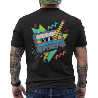 Vintage Cassette Tape 80S 90S Music Retro Lápiz Mixtape Camiseta Hombre Estampado Espalda - Regaloses