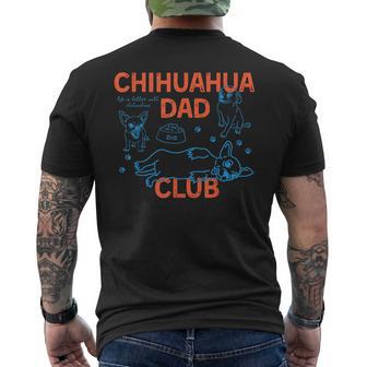 Vintage Chihuahua Dad Club Pet Lovers Owner Father's Day Men's T-shirt Back Print - Monsterry