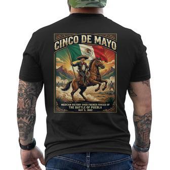 Vintage Cinco De Mayo Battle Of Puebla May 5 1862 Mexican Men's T-shirt Back Print | Mazezy