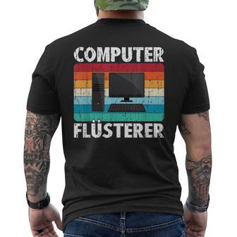 Vintage Computer Flüsterer Retro Informatiker Nerd Geschenk T-Shirt mit Rückendruck - Seseable
