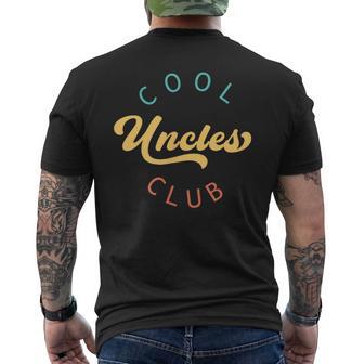 Vintage Cool Uncles Club Best Uncle Ever Retro Father Day Men's T-shirt Back Print - Thegiftio