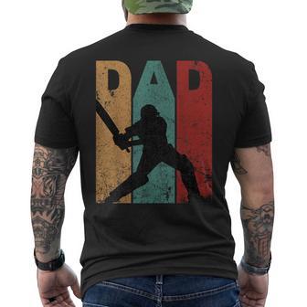 Vintage Cricket Dad Ideas Cricket Player Men's T-shirt Back Print - Thegiftio UK
