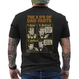 Vintage Dad Fart Father's Day Farting Humor Gag Retro Men's T-shirt Back Print - Thegiftio UK