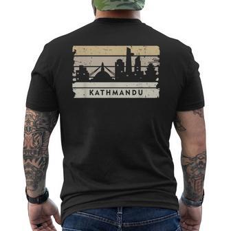 Vintage De Katmandú De La Bandera De Nepal Del Himalaya De Nepal Camiseta Hombre Estampado Espalda - Regaloses