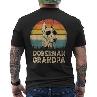 Vintage Doberman Grandpa Dog Lovers Father's Day Men's T-shirt Back Print - Thegiftio