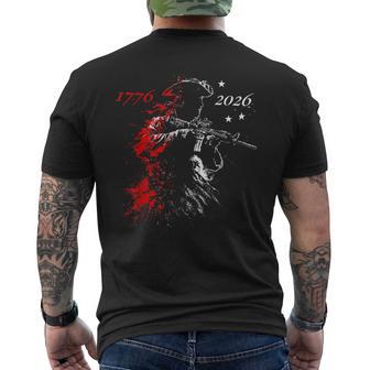Vintage Faith Freedom 250 Years 1776-2026 Independence Usa Men's T-shirt Back Print | Mazezy