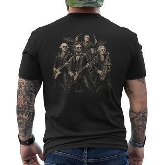Vintage Founding Fathers Rock Band Presidents Playing Music Men's T-shirt Back Print - Thegiftio UK