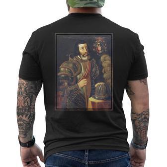 Vintage Hernan Cortes Retrato Pintura 1879 Camiseta Hombre Estampado Espalda - Regaloses