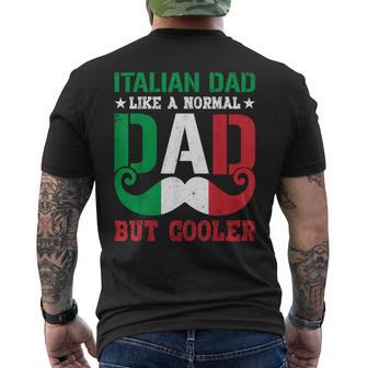 Vintage Italian Dad Italy Flag For Father's Day Men's T-shirt Back Print - Thegiftio UK