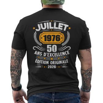 Vintage Juillet 1976 Cadeau Anniversaire 50 Ans Hommes T-shirt imprimé au dos - Cadeauxyz