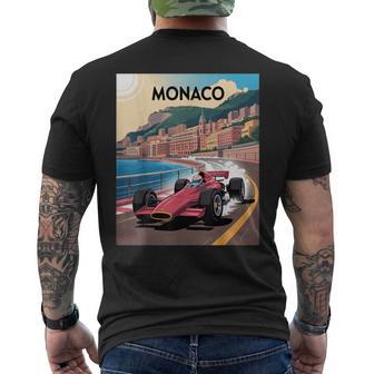 Vintage Monaco 1937 Classic Race Car Lover Racing Men's T-shirt Back Print - Thegiftio UK