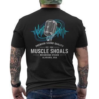 Vintage Music Muscle Shoals Recording Studio Alabama Usa Men's T-shirt Back Print - Monsterry