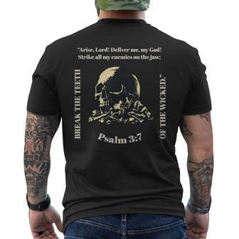 Vintage Psalm 3 Men's T-shirt Back Print | Mazezy