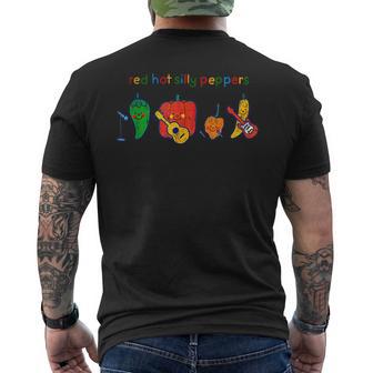 Vintage Red Hot Silly Peppers Meme Parody Music Men's T-shirt Back Print - Thegiftio UK