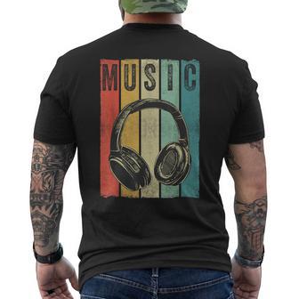 Vintage Retro Dj 80S Productor De Música Electrónica Camiseta Hombre Estampado Espalda - Regaloses