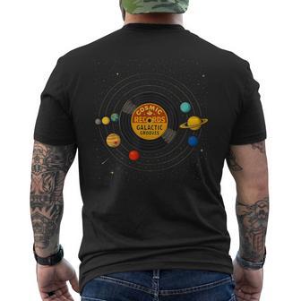 Vinyl Record Solar System Planets Astronomy Space Cosmic Men's T-shirt Back Print - Thegiftio UK
