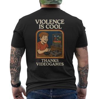 Violence Is Cool Thanks Jeuxidéotyle Rétro Drôle T-shirt imprimé au dos - Cadeauxyz