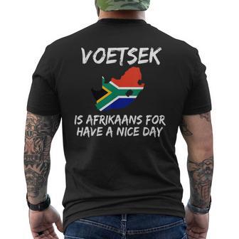 Voetsek È Afrikaans Per Have A Nice Day T-shirt da uomo con stampa posteriore - Novitaregali