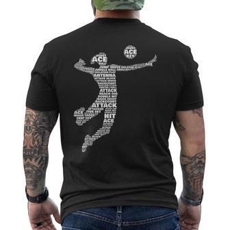 Voleibol Chica Jugadora Jugandoolley Niñas Equipo Deporte Amante Camiseta Hombre Estampado Espalda - Regaloses