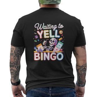 Waiting To Yell Bingo Lover Bingo Player Bingo Enthusiasts Men's T-shirt Back Print | Seseable UK