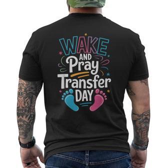 Wake And Pray Transfer Day Men's T-shirt Back Print - Thegiftio UK