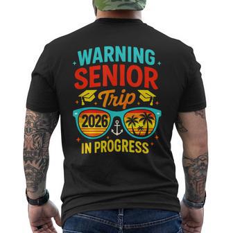 Warning Senior Trip 2026 Beach Vacation Men's T-shirt Back Print - Monsterry