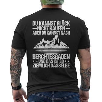 Watzmann Gipfel Berchtesgaden Glückpruch Wandern T-Shirt mit Rückendruck - Seseable
