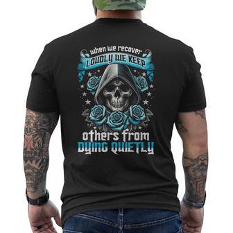When We Recover Loudly We Keep Others From Dying Quietly Men's T-shirt Back Print - Thegiftio UK