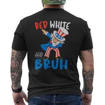 White Red And Bruh 4Th Of July Boys Patriotic Ns Boy Kids Men's T-shirt Back Print - Thegiftio UK