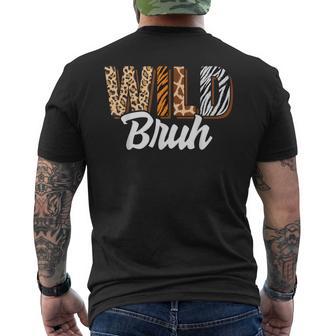 Wild Bruh Zoo Wild Birthday Safari Jungle Animal Men's T-shirt Back Print - Thegiftio