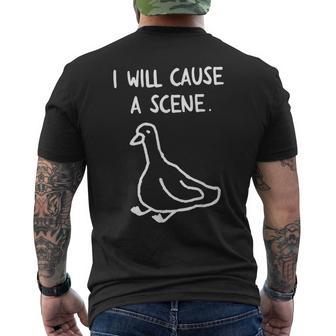 I Will Cause A Scene Men's T-shirt Back Print - Thegiftio UK
