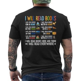 I Will Read Books On A Boat Fun Reading Lover Men's T-shirt Back Print - Thegiftio UK