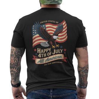 Women's 250Th Anniversary Of America Happy 4Th Of July American Flag Men's T-shirt Back Print - Thegiftio UK